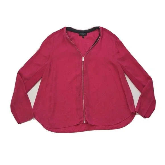 Rag and bone vanessa zip cheap front blouse